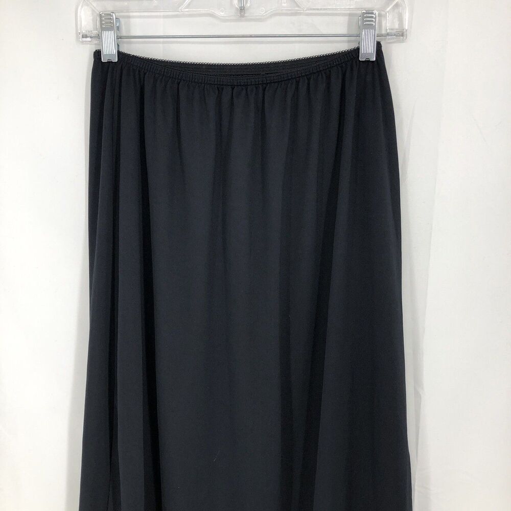 Vintage Wonder Maid Non Cling Black FullHalf Slip Large 33” Length USA